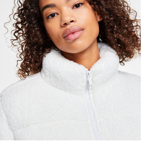 Light Gray Teddy Jacket with Full Front Zipper and Cozy Fuzzy Texture (jk2) - Picture 3 of 4